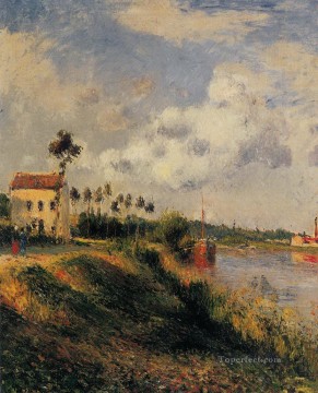 El camino desde Halage Pontoise 1879 Camille Pissarro Pinturas al óleo